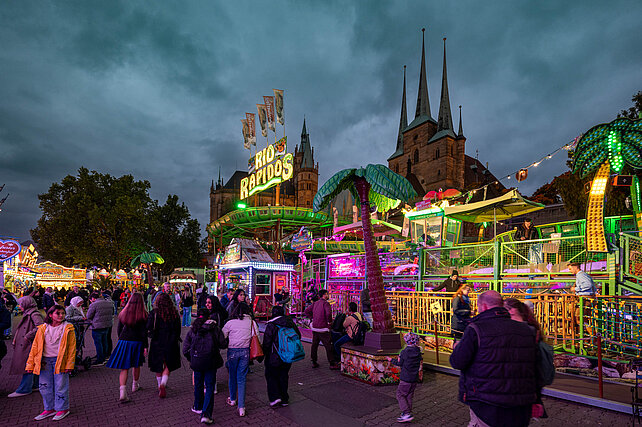 Auf dem Domplatz zum Erfurter Oktoberfest
